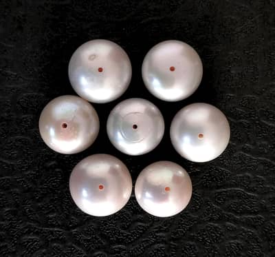 Original Gemstone Collection : Real White Pearls &  sparkling Zarkon