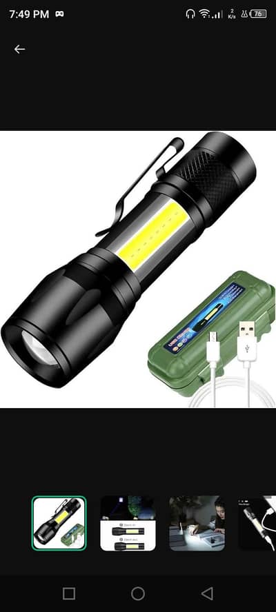 mini LED rechargeable torch