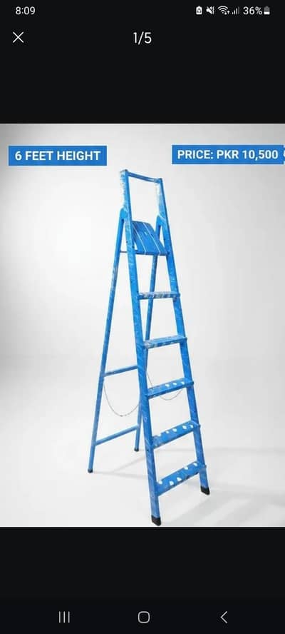 6 feet ladder/seerhi/iron ladder