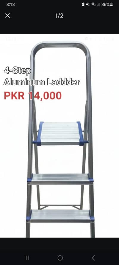 4 step aluminum ladder/seerhi/ladder