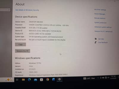 Lenovo i5 8th Generation (T490s) model