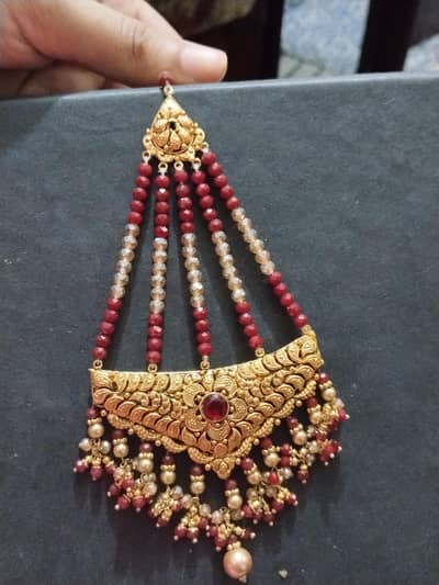 bridal jwlry set gold polish