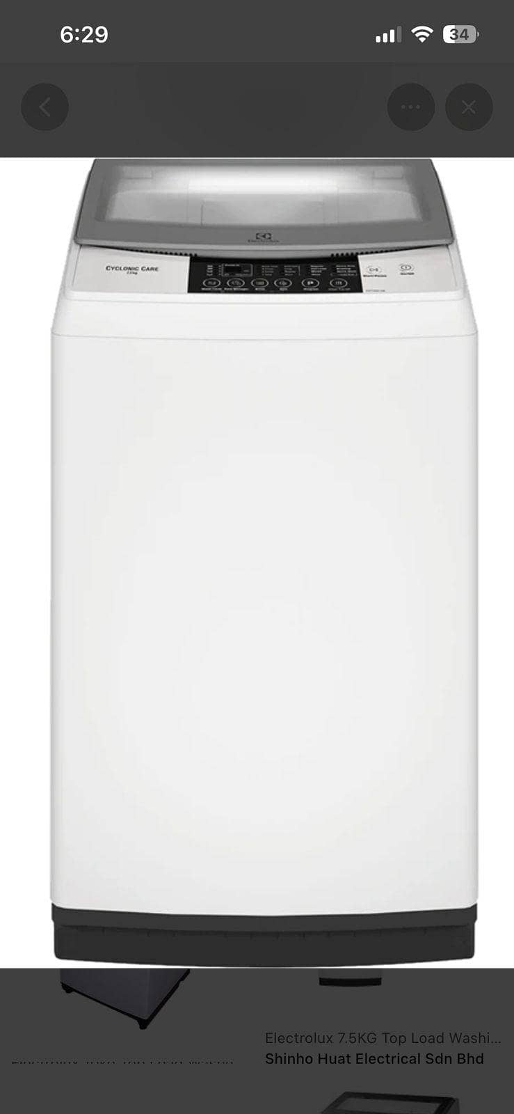 Electrolux hydrosonic automatic machine 1