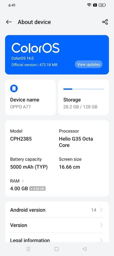 oppo A77