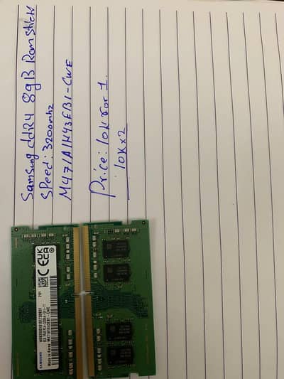 Used Samsung DDR4 8Gb RAM LAPTOP