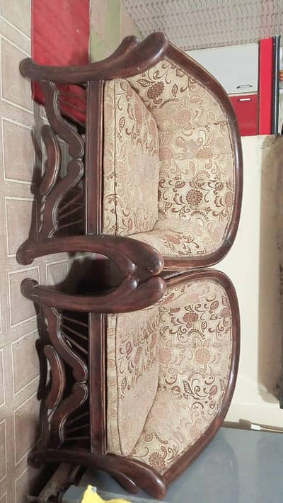 2 Seater Wooden Sofa