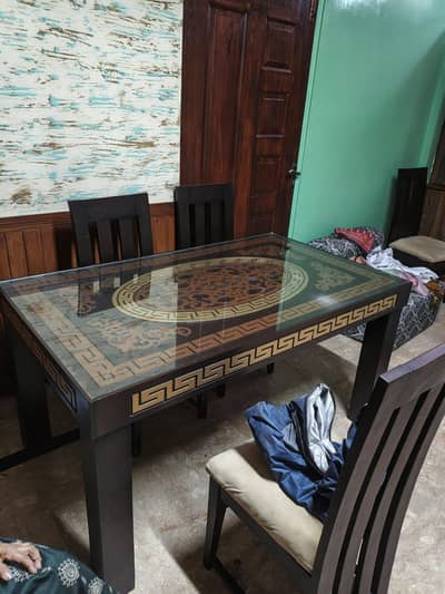 Dinning table with chairs (Six in number)