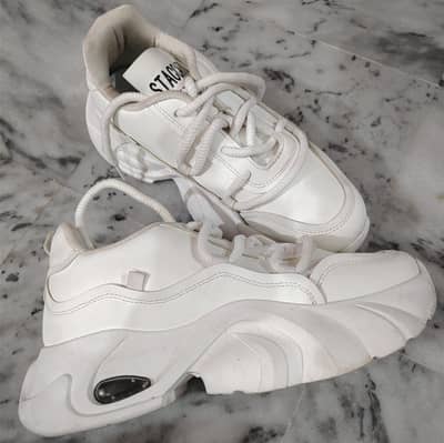 Branded White Chunky Sneaker