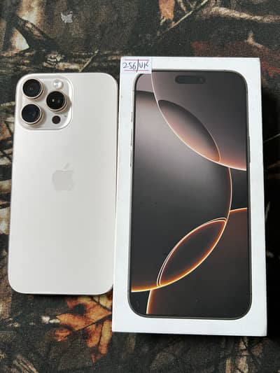 iPhone 16 pro max desert titanium 98 bh Factory unlock non pta