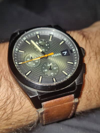 American Brand Fossil Chronograph Green Dial Watch