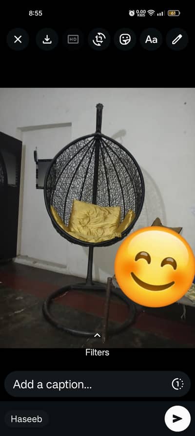 sitting in loan beautiful jhula