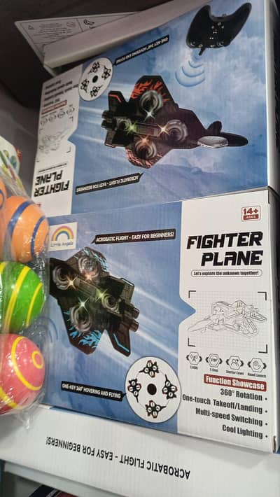 360° Rotation Fighter Plane Flying Drone with Remote Control - 2.4GHz