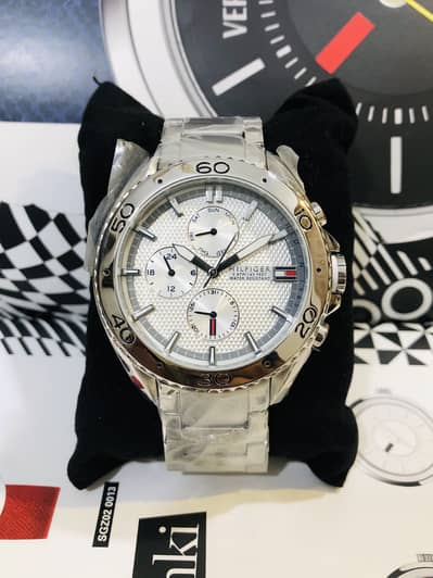 HILFIGER ORIGINAL-NEW WATCH-CHRONOMETER FUNCTION-SEIKO CITIZEN CASIO