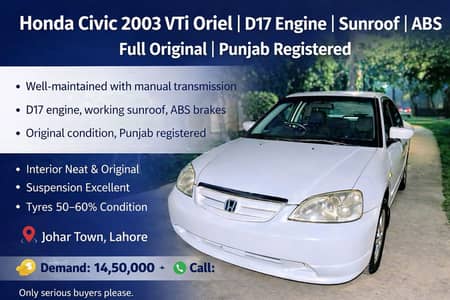 Honda Civic 2003 Manual Vti oriel