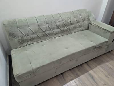 Title: 6 SEATER L SHAPED SOFA FOR SALE - LIME GREEN COLOR