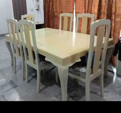 Dining table with 6 chairs