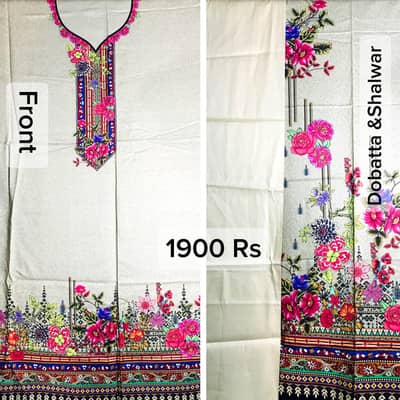 Three piece Lilian woman unstitched suits