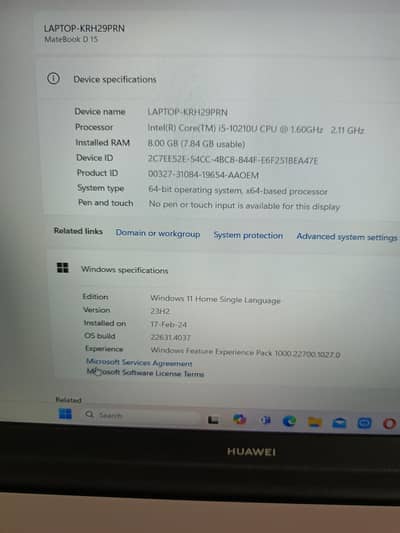 Huawei matebook D15