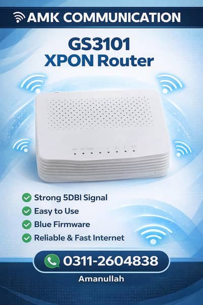 Gs3101 Xpon 5Dbi contact aman 03112604838