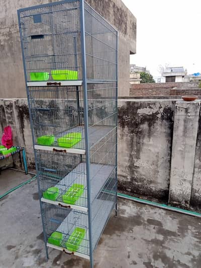 Bird Cage 4 Portion Tower Pinjra