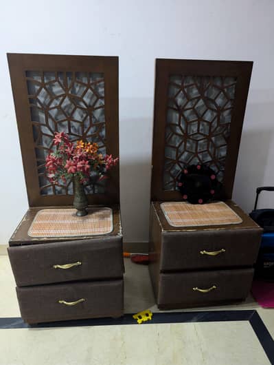 wooden bedside tables with led lights available