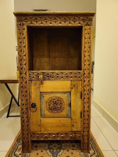 Traditional Swati Wooden Book Shelf