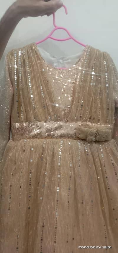 sheemar frock golden color