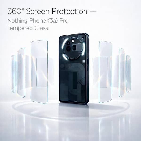 Nothing Phone (3a) Pro Screen Protector – 6.77" Full Coverage Tempered Glass | 9H Hardness | HD Clear | Anti-Scratch | Case Friendly