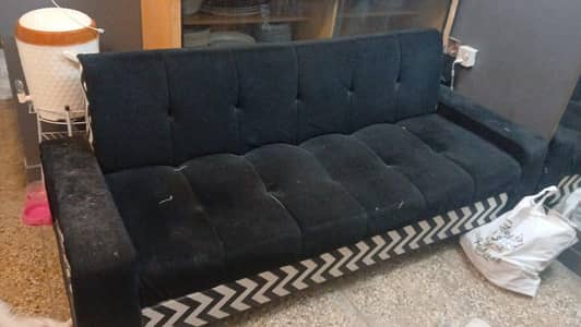 Sofa plus 4 curtains  plus 2 corner tables plus one center table