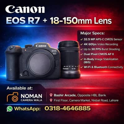 Canon R7 with 18-150mm lens Price final hai