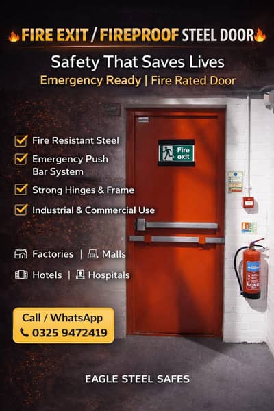 STRONG ROOM VAULT STEEL DOORS SECURITY DOOR FIRE EXIT DOOR FIRE RATED