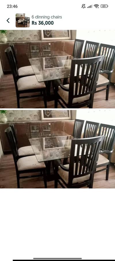 6 dinning chairs
