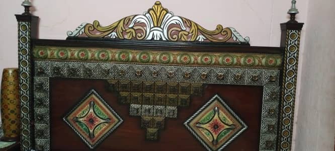 king size bed with dressing table with one side table