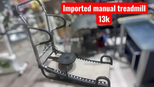 Imported manual treadmill with meter exercise running walk machine gym