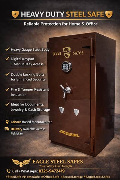 GUN SAFE STEEL SAFE FIREPROOF CASH SAFE BANK SAFE SECURITY SAFE TIJORI