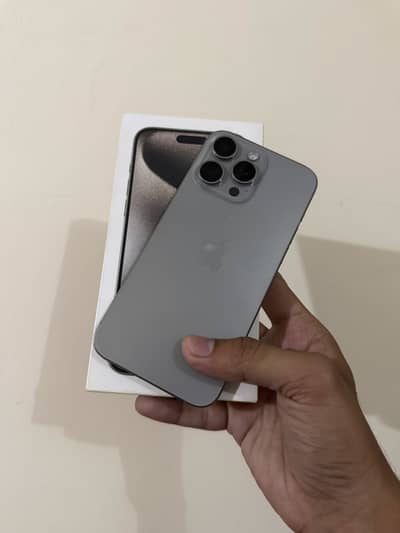 Iphone 15 pro max with box battery 90 waterpack