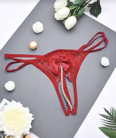 Pearl Lace Thong