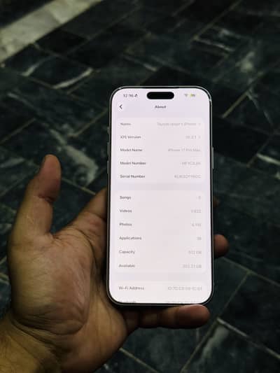 Iphone 17 pro max 512GB Japan