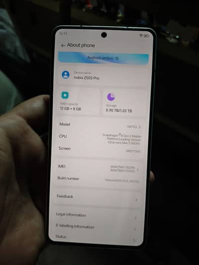 Nubia ZTE Z 50s pro 12/1Tb