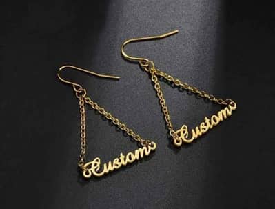 customized name artificial earrings for women