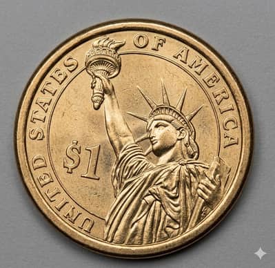 Rare United States $1 Coin – John Quincy Adams Presidential Dollar