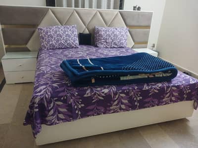 bed set with mattress and dressing