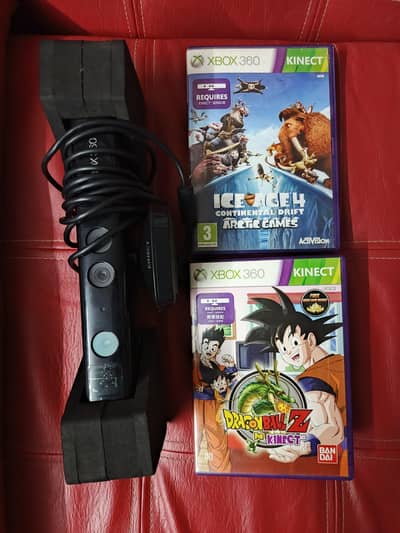 Xbox 360 kinect sensor (with 2 games)
