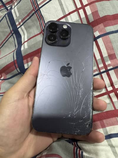 Iphone 14 pro max PTA approved back crack