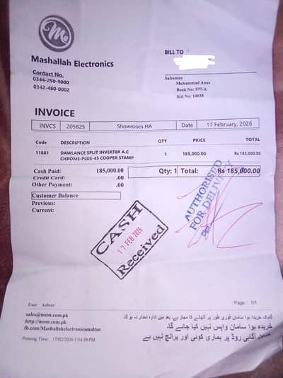 Dawlance Split inverter AC 45 chrome plus