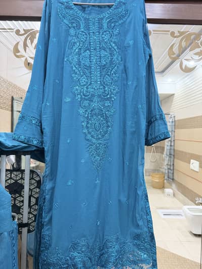 Lawn zinc embroidery dress