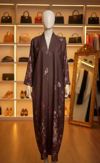 Exquisite sage green abaya