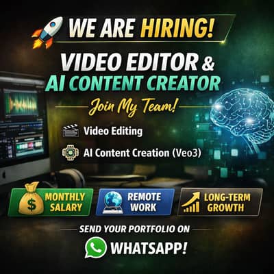 Hiring AI Content Creator & Video Editor
