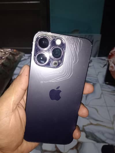 14pro max back glass broken with complete box