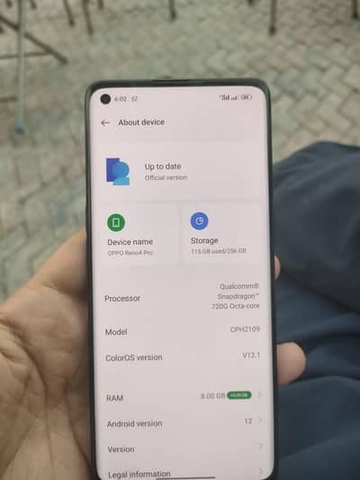 Reno 4 pro 8gb 256gb